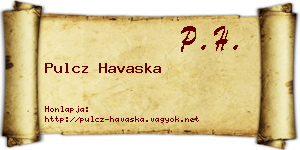 Pulcz Havaska névjegykártya